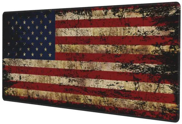Main image of American Flag Gaming Mouse Pad, Large Mouse Pad for Desk Mat XXL XL Mousepad, Big Keyboard Pad Office Desk Accessories Decor