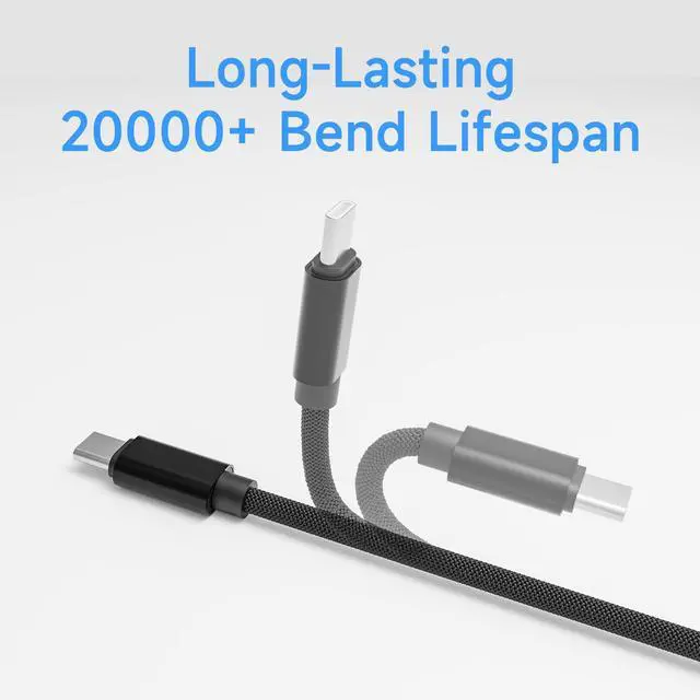 Alt view image 4 of 5 - 2 in 1 USB C to Dual USB C Cable 100W 4FT 2Pack, USB C Splitter Cable Support Dual Device Fast Charge & Data Sync,USBC Y Compatible with MacBook/iPad,iPhone 17/16/15,Galaxy,Pixel,Laptop,Type C Devices