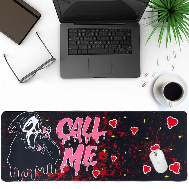 Alt view image 4 of 5 - Large Gaming Mouse Pad 31.5 x 11.8in Desk Mat for Office Mousepad Anti-Skid Rubber Base Soft Comfortable and Durable Desk Pad (Black)