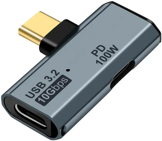 Main image of USB C OTG Adapter, Type C 100W PD Charging to Dual USB C Splitter for iPhone 15 Pro Max, Google TV Chromecast 2020, MacBook, Samsung Galaxy S22/S23 (Gray)