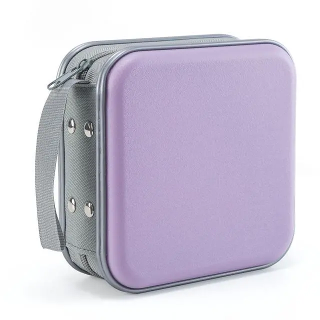 Main image of DVD Case, 48 Capacity CD Case Portable CD Holder Storage Hard Plastic DVD Wallet Holder Organizer for Car (Lavender)