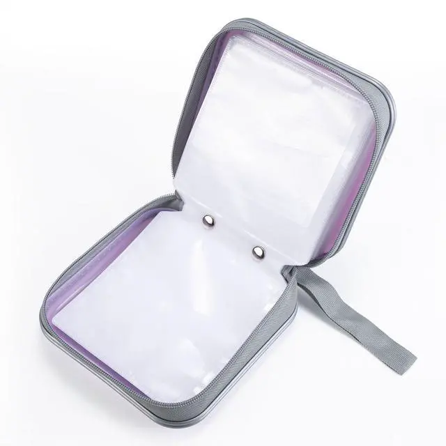 Alt view image 4 of 7 - DVD Case, 48 Capacity CD Case Portable CD Holder Storage Hard Plastic DVD Wallet Holder Organizer for Car (Lavender)