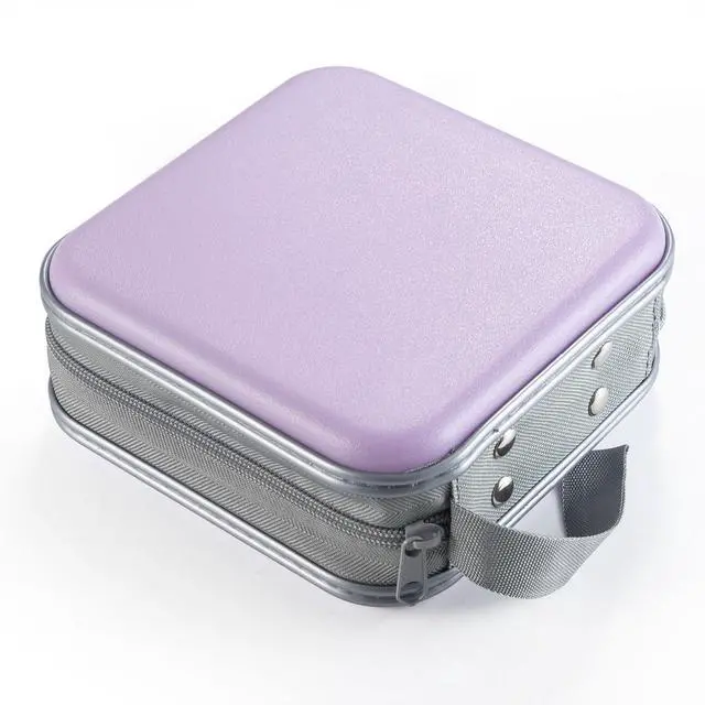 Alt view image 5 of 7 - DVD Case, 48 Capacity CD Case Portable CD Holder Storage Hard Plastic DVD Wallet Holder Organizer for Car (Lavender)