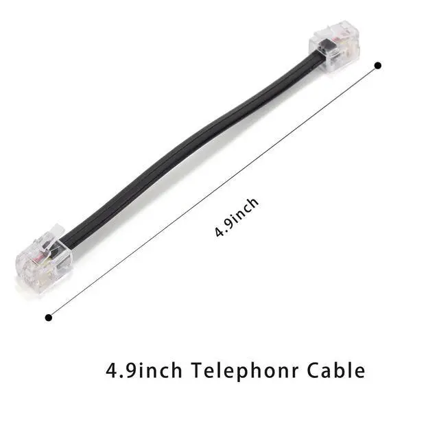 Alt view image 3 of 7 - Phone Line Splitter,Telephone Splitter,with RJ11 6P4C Plugs,Suitable for Telephone,Fax Machine,Black (Black 3Pack)