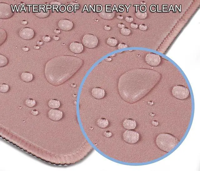 Alt view image 5 of 7 - Large Mouse Pad, XXL Extended Computer Keyboard Mouse Mat with Stitched Edges, 31.5" x 15.7" Non-Slip Waterproof Rubber Base Office Big Long Gaming Mousepad for Work, Game, Office, Home, Pink