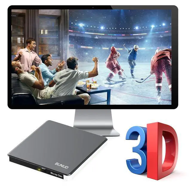 Alt view image 3 of 7 - External Blu Ray CD DVD Drive, USB 3.0 Type C Blu ray Burner BD Player Read/Write Portable Bluray Drive Slim Optical Blue Ray CD DVD Reader for Laptop PC Windows 11 MacBook Pro Air Desktop Linux OS