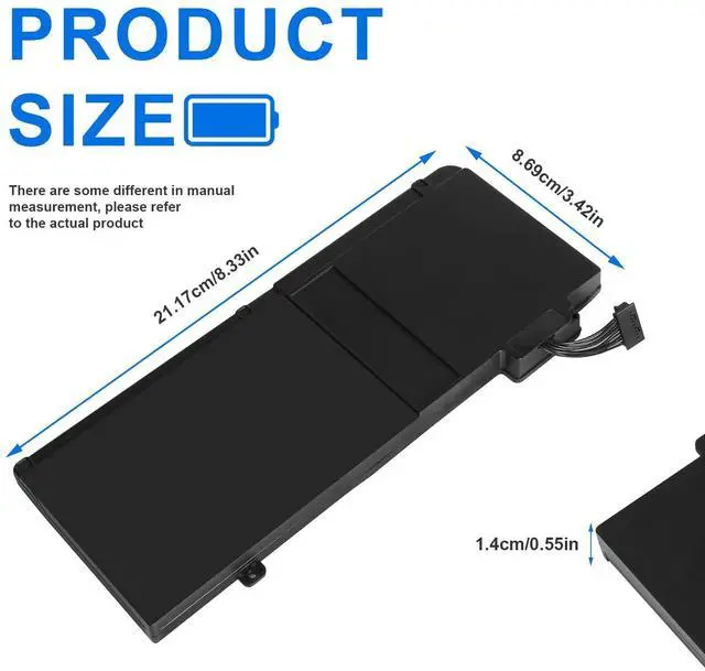 Alt view image 6 of 7 - A1322 A1278 Laptop Battery for MacBook Pro 13" Mid 2012 2010 Late 2011 Early 2011 661-5229 661-5557 020-6547-A 020-6765-A
