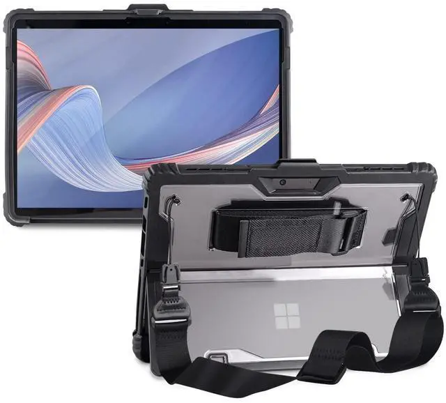 Main image of for Microsoft Surface Pro 7/6/5/4 Case with Shoulder Strap, Hand Strap, Stylus Pen Holder, Rugged, Shock-Absorbing and Drop-Resistant(12.3inch)