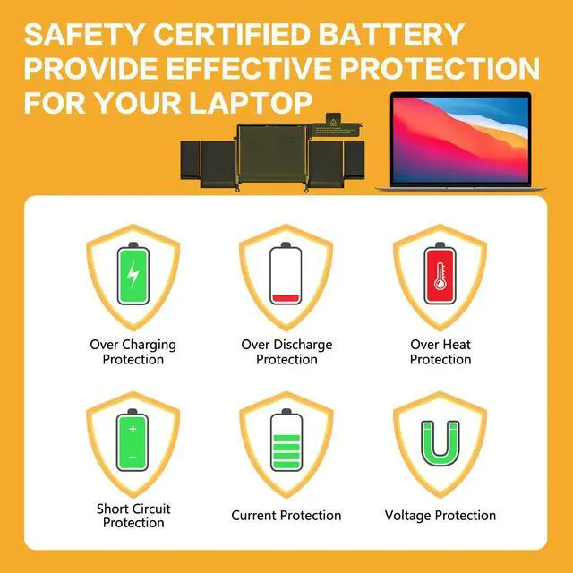 Alt view image 5 of 7 - 6600mAh A1502,A1582 Replacement Battery Compatible with Apple MacBook Pro 13" A1493 A1502 A1582 (Late 2013, Mid 2014, Early 2015)