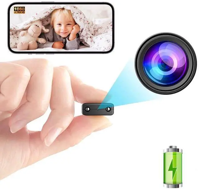 Main image of Mini Camera, HD Night Vision Home Nanny - Smallest WiFi Wireless Spy Camera with Motion Detection, App Control, Cloud Storage and SD Storage for Pet/Infant/Car Surveillance