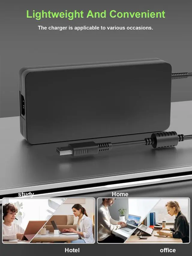 Alt view image 7 of 7 - 330W 280W Charger Compatible with MSI Raider GE78HX GE77HX GE68 GE67 GE66 Titan GT77 Vector 17 16 A16 GP78 GP77 GP76 Stealth A18 18 17 16 GS77 Creator Z17 Z16 Laptop Power Adapter
