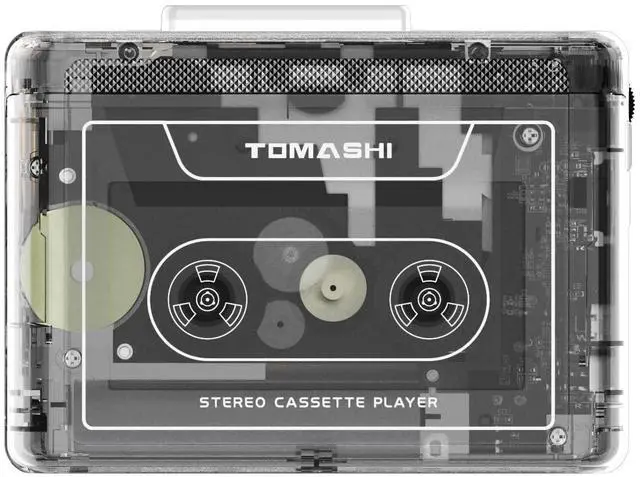 Alt view image 7 of 7 - Portable Cassette Player with Bluetooth Transmitter, Cassette Stereo Player with Type-C Charging, Built-in Battery, Belt Clip, and Earphone Jack for Wireless Music Playback