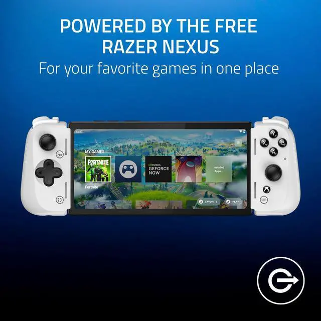Alt view image 6 of 7 - Kishi V2 Pro Mobile Gaming Controller Xbox Edition for Android: HyperSense Haptics - Universal Fit - Stream PC & Xbox Games - Play Touchscreen Only Games - White