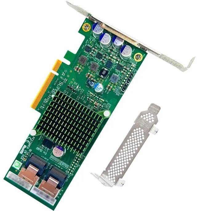 Alt view image 2 of 4 - SAS HBA Card Compatible with LSI 9211 & 9207-8i IT Mode PCIe SATA Expansion Card, 8-Port 6Gbps PCIe 3.0, Expander Support, HBA Controller with 2X SFF-8087 to 4X 8482 SAS Cables for TrueNAS unRAID NAS