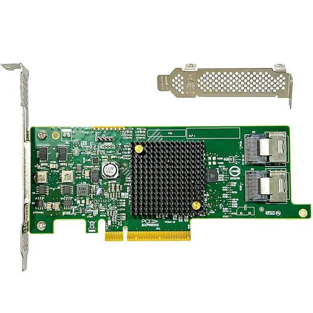 Alt view image 2 of 5 - SAS HBA Card Compatible with LSI 9207-8i IT Mode PCIe SATA Expansion Card, SAS Expander Support, 8-Port 6Gbps PCIe 3.0 x8, HBA Controller with 2 SFF-8087 to 4× SATA Cables,ZFS TrueNAS unRAID NAS