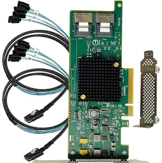 Main image of SAS HBA Card Compatible with LSI 9207-8i IT Mode PCIe SATA Expansion Card, SAS Expander Support, 8-Port 6Gbps PCIe 3.0 x8, HBA Controller with 2 SFF-8087 to 4× SATA Cables,ZFS TrueNAS unRAID NAS