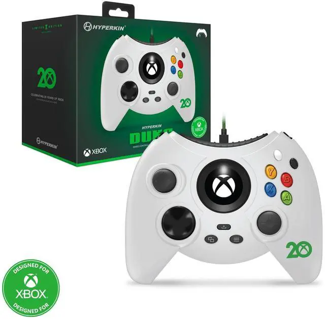 Main image of Duke Wired Controller for Xbox Series X|S/Xbox One/Windows 10 -White- Officially Licensed (Xbox 20th Anniversary Limited Edition)