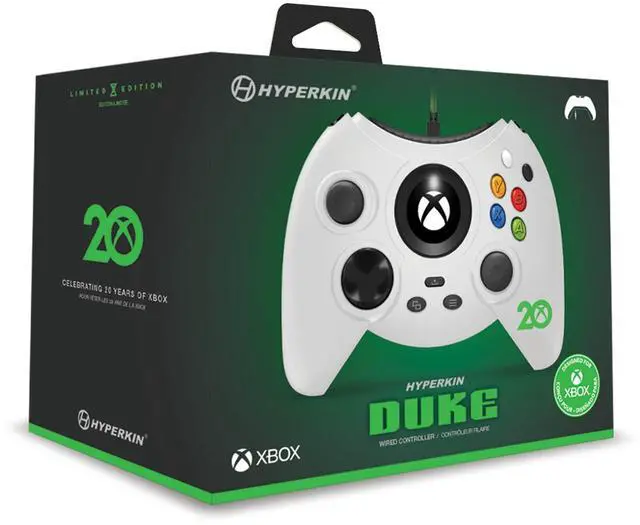 Alt view image 5 of 5 - Duke Wired Controller for Xbox Series X|S/Xbox One/Windows 10 -White- Officially Licensed (Xbox 20th Anniversary Limited Edition)