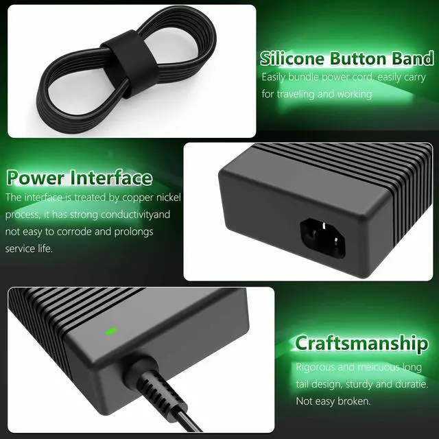 Alt view image 4 of 7 - 330W 16.92A 19.5V LA330PM190 AC Charger for Dell G15 G16 5530 7630 7620 Alienwar Area-51m X51 M18x X17 M17 DA330PM190 DA330PM111 LA330PM160 Gaming Laptop Power Supply Adapter Cord
