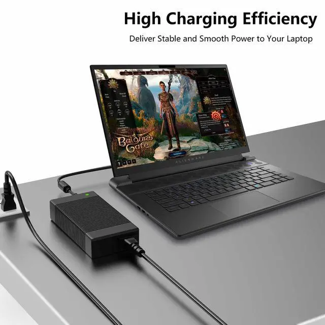 Alt view image 5 of 7 - 330W 16.92A 19.5V LA330PM190 AC Charger for Dell G15 G16 5530 7630 7620 Alienwar Area-51m X51 M18x X17 M17 DA330PM190 DA330PM111 LA330PM160 Gaming Laptop Power Supply Adapter Cord