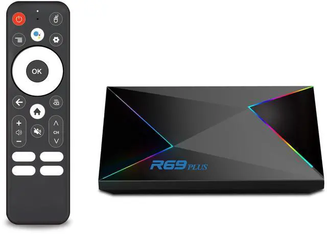 Main image of TV Box 14.0,R69PLUS 4GB RAM 32GB ROM Android 14 Box,CPU Allwinner H728 &GPU Mali G57-MC1 Chipset Android Box,4K/8K Resolution Support 2.4G/5.8G Dual WiFi and Bluetooth 5.0 Smart Tv Box 2025