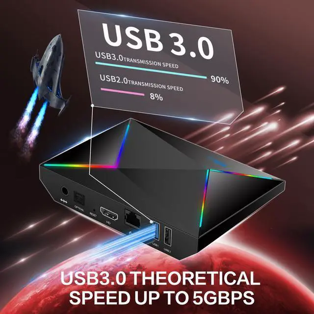 Alt view image 5 of 7 - TV Box 14.0,R69PLUS 4GB RAM 32GB ROM Android 14 Box,CPU Allwinner H728 &GPU Mali G57-MC1 Chipset Android Box,4K/8K Resolution Support 2.4G/5.8G Dual WiFi and Bluetooth 5.0 Smart Tv Box 2025