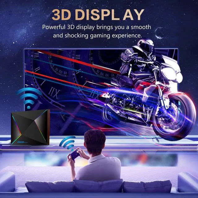 Alt view image 6 of 7 - TV Box 14.0,R69PLUS 4GB RAM 32GB ROM Android 14 Box,CPU Allwinner H728 &GPU Mali G57-MC1 Chipset Android Box,4K/8K Resolution Support 2.4G/5.8G Dual WiFi and Bluetooth 5.0 Smart Tv Box 2025