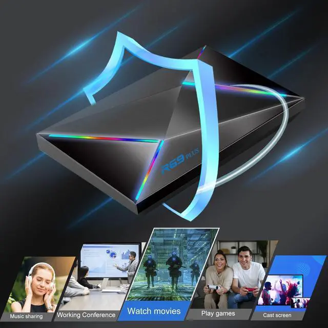 Alt view image 7 of 7 - TV Box 14.0,R69PLUS 4GB RAM 32GB ROM Android 14 Box,CPU Allwinner H728 &GPU Mali G57-MC1 Chipset Android Box,4K/8K Resolution Support 2.4G/5.8G Dual WiFi and Bluetooth 5.0 Smart Tv Box 2025