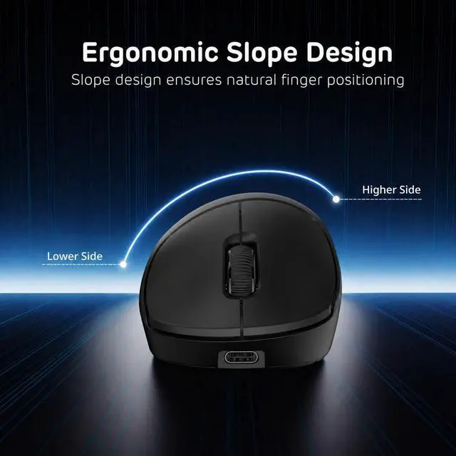 Alt view image 5 of 7 - MG5 8K Wireless Gaming Mouse, 42K DPI PAW3950 Sensor, 56g Lightweight Ergonomic Mouse, Dual 8000Hz Polling Rate, Tri-Mode 2.4G/BT/USB-C, Programmable Web Drive for PC Win/Mac