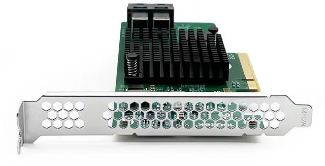 Alt view image 5 of 7 - H!Fiber 12G Internal PCIe Controller Card, 8 Ports 12Gb/s SATA + SAS HBA Card, Broadcom's 3008 Chip, PCI Express 3.0 X8, 2X Mini SAS SFF-8643 Ports, Same as 9300-8I with Low Profile Bracket