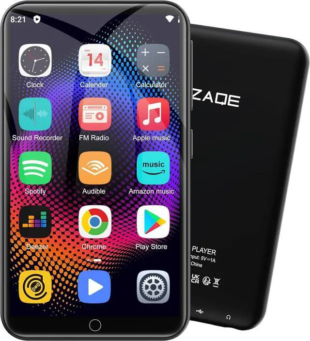 Main image of MP3 Player with Bluetooth and WiFi, 80GB Storage& Android OS, 4" Touch Screen Spotify Music&Video Player, Built-in Speaker, FM Radio, MP4 Player for Kids