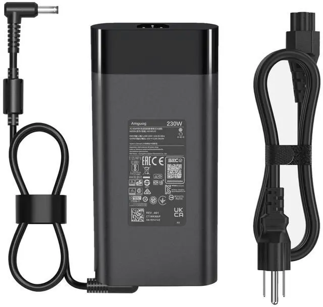 Main image of 230W 19.5V 11.8A AC Charger Compatible with HP OMEN 16 15 17, Victus 16 15, ZBook Fury G7 G8 G9 G10, ZBook Power Studio G7 G8 G9, Pavilion Gaming Laptop Power Supply Cord (4.5*3.0mm grey Tip)