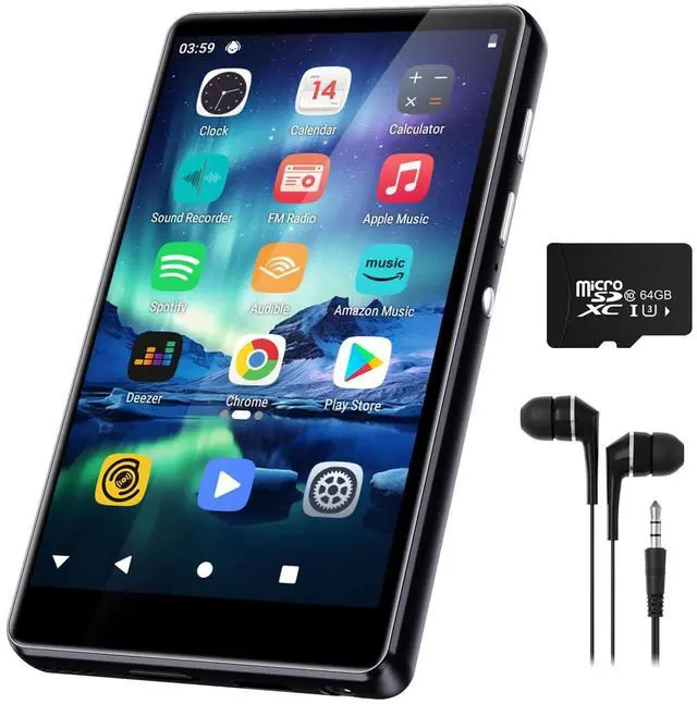 Main image of 80GB MP3 Player with Bluetooth and WiFi, SWOFY Music Player with Spotify,Pandora,Amazon Music, M503Pro 4.0-inch Touch Screen Android MP4 MP3 Player for Kids with Libby,Audible,Spotify Kids,FM Radio