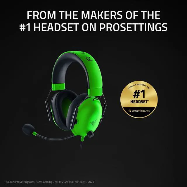 Alt view image 2 of 6 - BlackShark V2 X Gaming Headset: 7.1 Surround Sound - 50mm Drivers - Memory Foam Cushion - for PC, PS4, PS5, Switch - 3.5mm Audio Jack - Green