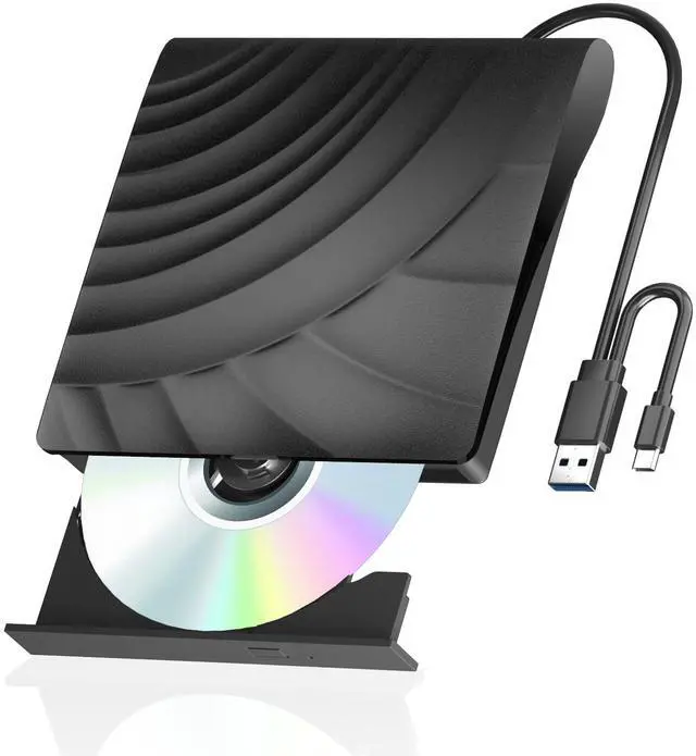 Main image of External Blueray/DVD Drive for PC, Portable External Blu Ray Drive, USB 3.0 Type-C USB Blu Ray Drive External, Bluray Burner External and Blu Ray Player for PC Compatible with Mac OS Windows Linux