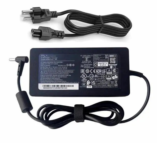 Main image of Genuine Compatible with Chicony A17-120P2A 20V 6A 120W A120A055P Thin AC Adapter Compatible with MSI CF63 MS-16R5 ADP-120VH D 4.5 * 3.0 with pin Laptop Charger Power Supply