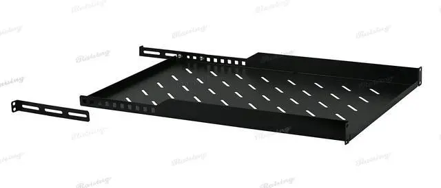 Alt view image 3 of 5 - Fixed Rack Server Shelf 1U 19 inch Shelves 4 Post Rack Mount Adjustable Deep for Network 30-35Inch Depth