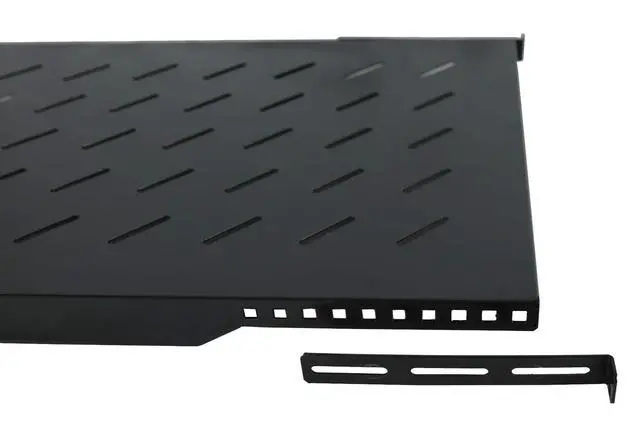 Alt view image 5 of 5 - Fixed Rack Server Shelf 1U 19 inch Shelves 4 Post Rack Mount Adjustable Deep for Network 30-35Inch Depth