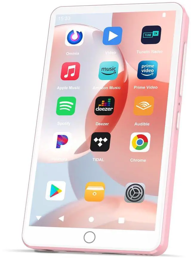 Main image of Android 13 MP3 Player with Bluetooth and WiFi, MP3 MP4 Players with 4" Touchscreen and Speaker, 3GB RAM & 16GB ROM, Spotify Music Players with Audible, Amazon Music, Play Store (16GB, Pink)