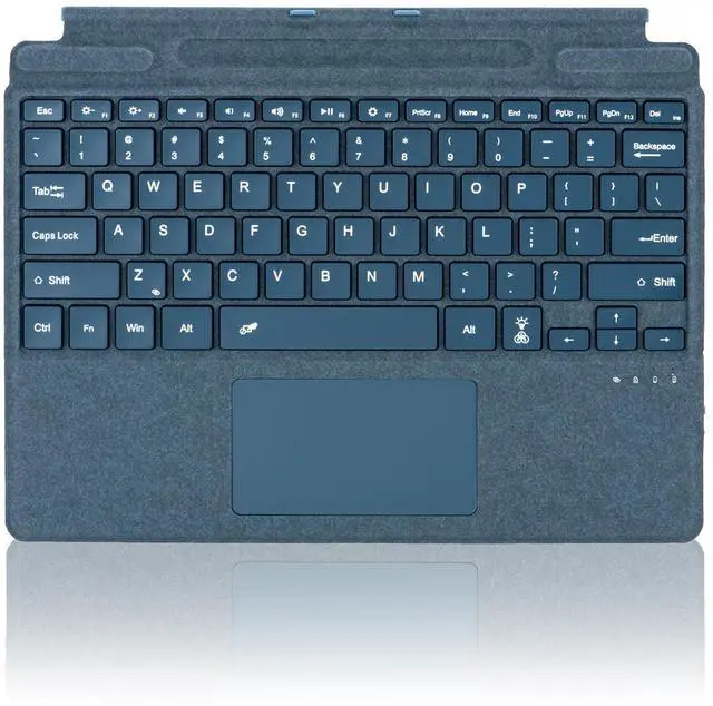 Main image of Type Cover for Microsoft Surface Pro 11/10 / 9/8 / X, 13 inch, Ultra-Slim Bluetooth Keyboard with Multi-Touchpad Mouse Rechargeable, 7-Color LED Backlit (Blue)