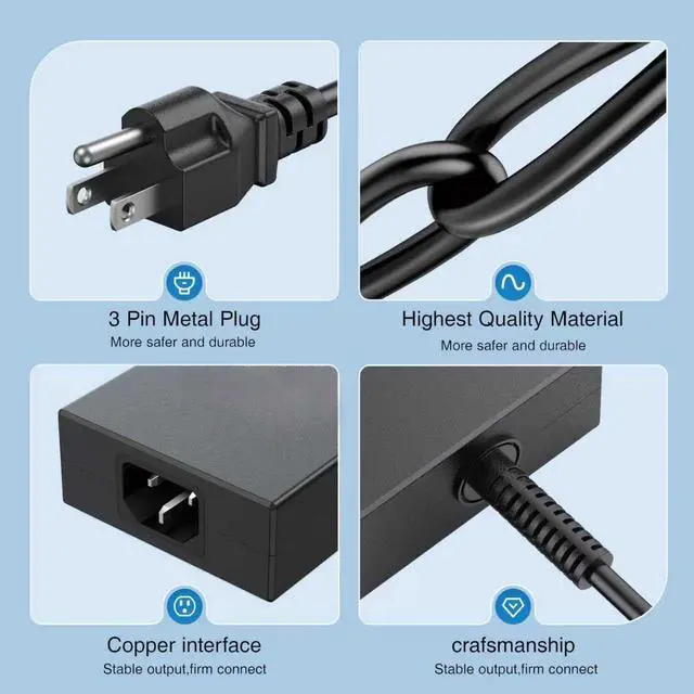 Alt view image 6 of 7 - 230W Charger Compatible with MSI GE75 GE65 GE63 Raider, GL65 GL75 GP65 GP75 Leopard, GS65 GS75 Stealth, P65 P75 Creator, 19.5V 11.8A Adapter, 5.5mm x 2.5mm Tip, Replaces ADP-230EB T A12-230P1A