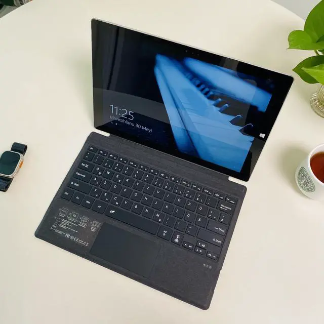 Alt view image 6 of 7 - Type Cover for Microsoft Surface Pro 7+ / Pro 7/6 / 5/4 / 3, 12.3 inch, Ultra-Slim Bluetooth Keyboard with Multi-Touchpad, 7-Color Backlight (Charcoal)