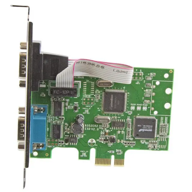 Alt view image 2 of 5 - 2-Port PCI Express Serial Card with 16C1050 UART - RS232 Low Profile Serial Card - PCI Serial Card, TAA (PEX2S1050)