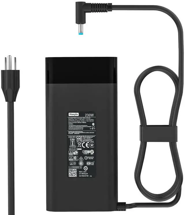 Main image of New 230W M41303-001 M85389-001 M85389-003 Charger Compatible with HP Omen 15 16 17 M35733-001 TPN-LA10 TPN-DA12 19.5V 11.8A Zbook Gaming Laptop Power Supply Adapter Blue tip Supports Fast Charging
