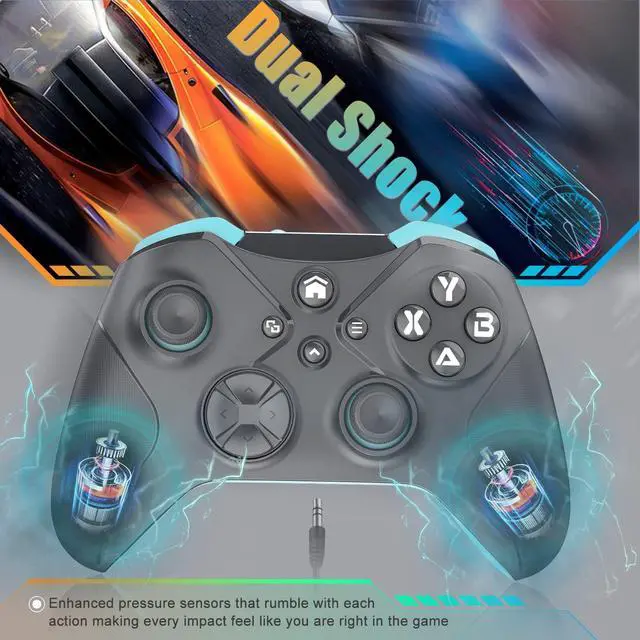 Alt view image 5 of 6 - Wireless Controller for Xbox One, Xbox Series X/S, PC, with 6-Axis Motion Control/3.5mm Audio Jack/Multi Touch Pad/Programming with TURBO Macro Function Grey