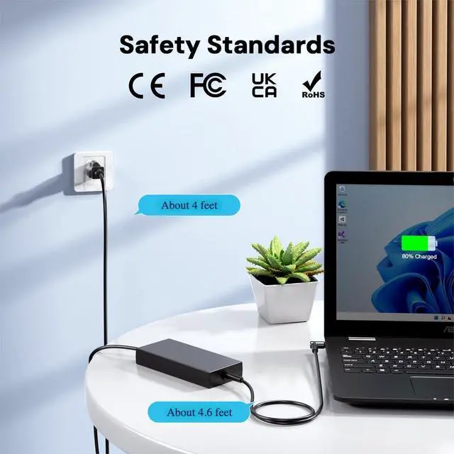 Alt view image 4 of 6 - 230W Charger Fit for MSI GS66 GS75 GS76 Stealth, Intel NUC PC Kits, Eluktronics, Gigabyte Aorus 15 15G 15P 17 Aero 5 15 16 OLED X16 Laptop, Chicony A17-230P1A, FSP230-AJAN3 Power Adapter