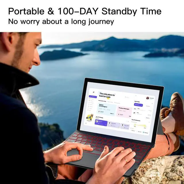 Alt view image 7 of 7 - Magnetic Bluetooth Keyboard for Surface Pro 7+/7 Plus/7/6/5/4/3 - 7-Color Backlit Wireless Type Cover with Multi-Gesture Touchpad, Ultra-Slim Rechargeable Battery,12.3 Inch Tablet Keyboard (Dark Gray)