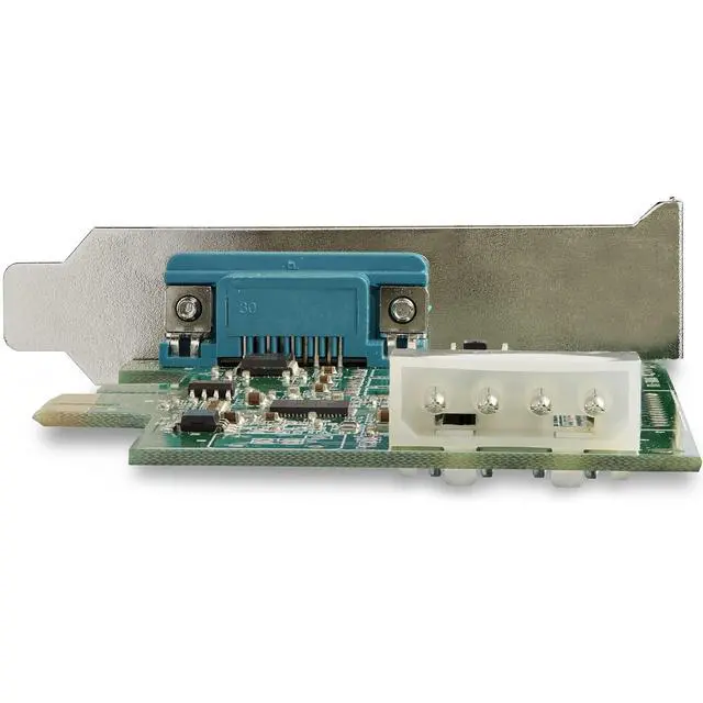 Alt view image 3 of 5 - 1 Port PCI Express RS232 Serial Adapter Card - PCIe RS232 Serial Host Controller Card - PCIe to Serial DB9 - 16950 UART - Low Profile Expansion Card - Windows & Linux , TAA (PEX1S953LP)