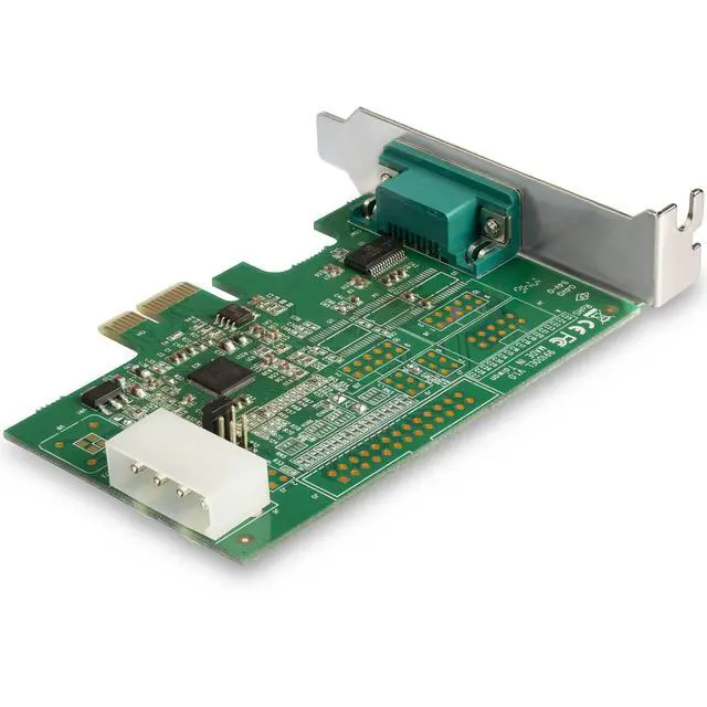 Alt view image 4 of 5 - 1 Port PCI Express RS232 Serial Adapter Card - PCIe RS232 Serial Host Controller Card - PCIe to Serial DB9 - 16950 UART - Low Profile Expansion Card - Windows & Linux , TAA (PEX1S953LP)