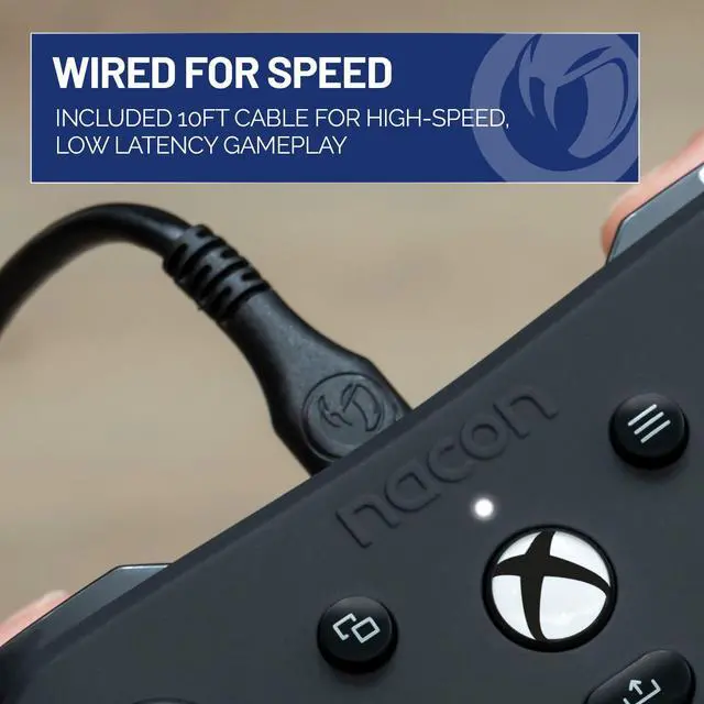 Alt view image 7 of 7 - Evol-X Pro Wired Controller Officially Licensed for Xbox Series X|S, Xbox One, and PC - Mappable Back Buttons -Dual Vibration Motors -3.5mm Audio Jack - Soft-Touch Black